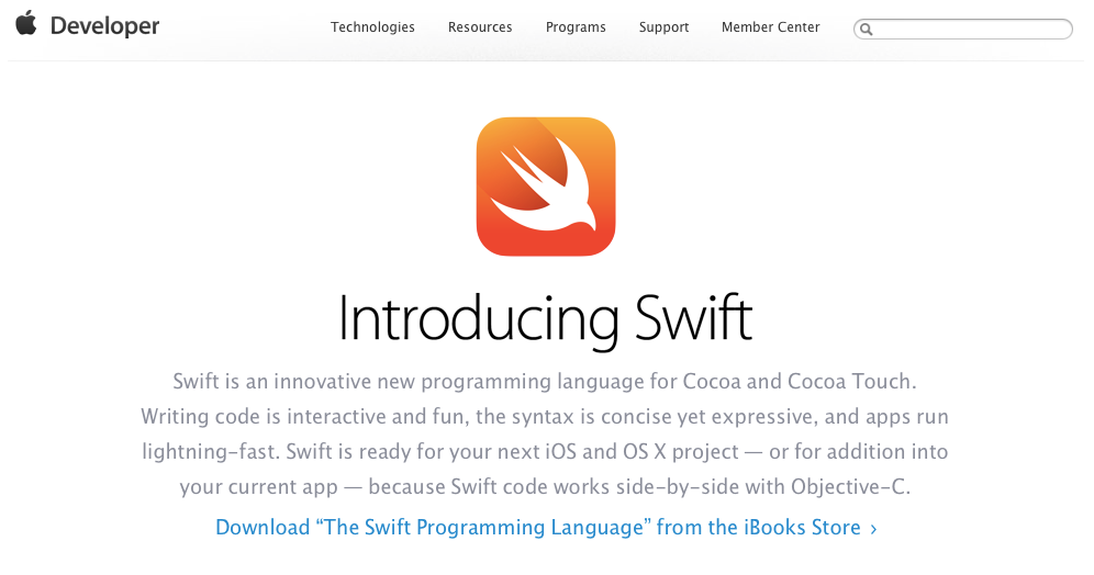 Apple 新プログラミング言語発表「Swift」
